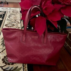 Gucci Vintage Tote Bag Deep Rose Color